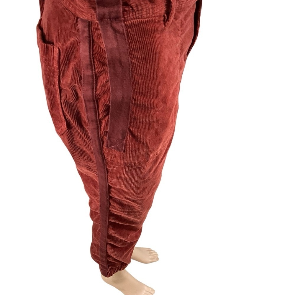 Anthropologie The Richie Slim Joggers Corduroy Edition in Dark Brick size 10 - Picture 4 of 14